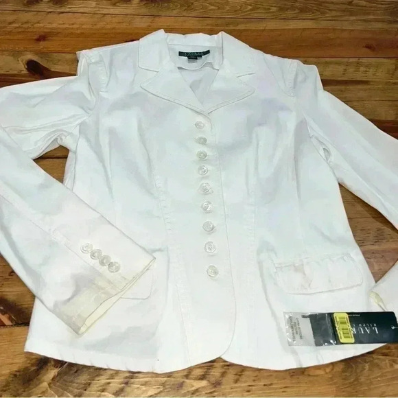 Lauren Ralph Lauren NWT small flaw button front Jacket with pockets - Picture 3 of 11